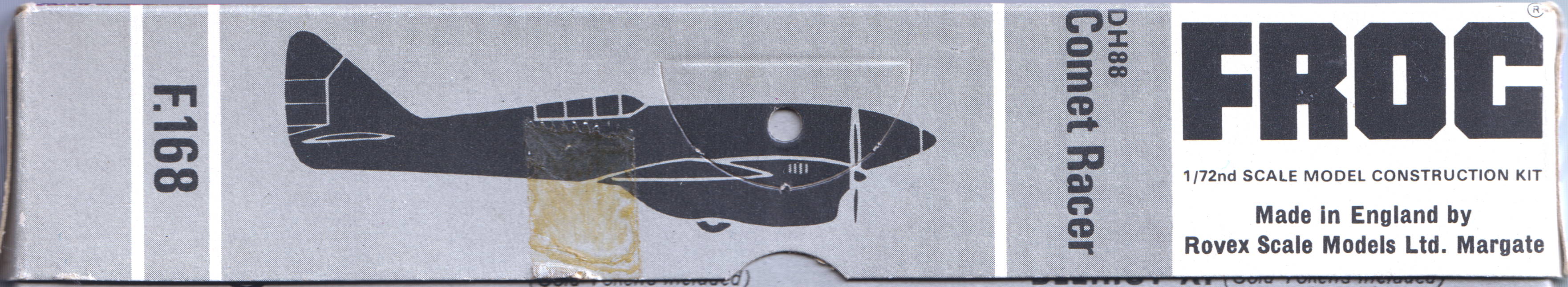 Боковая сторона коробки FROG F226G DH-88 Comet Racer